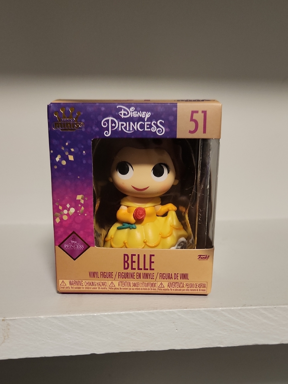 Disney Princess Belle Collectible Figure in Yellow and Red